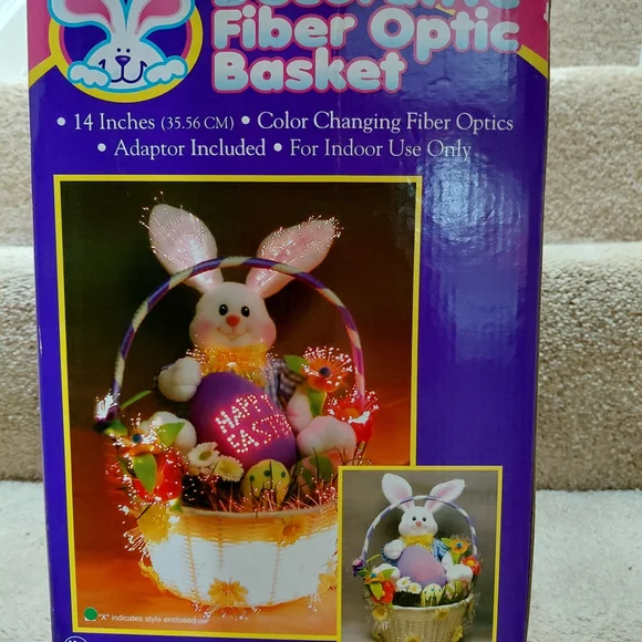 Easter Bunny Fiber Optic Basket - Picture 2 of 9